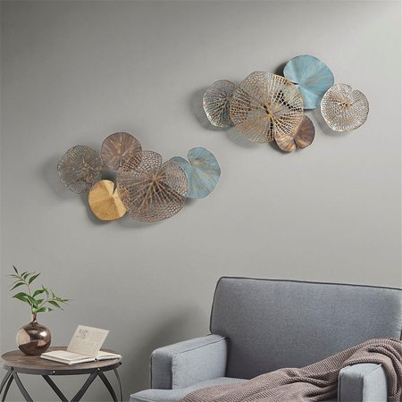 MADISON PARK Lenzie Wall Decor, Multi Color - 26.9 x 1.9 x 15.7 in. - Set of 2 MP167-0357